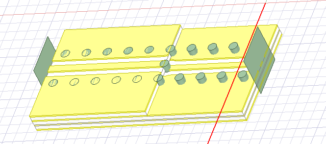 PCB边缘屏蔽过孔间距的电磁建模