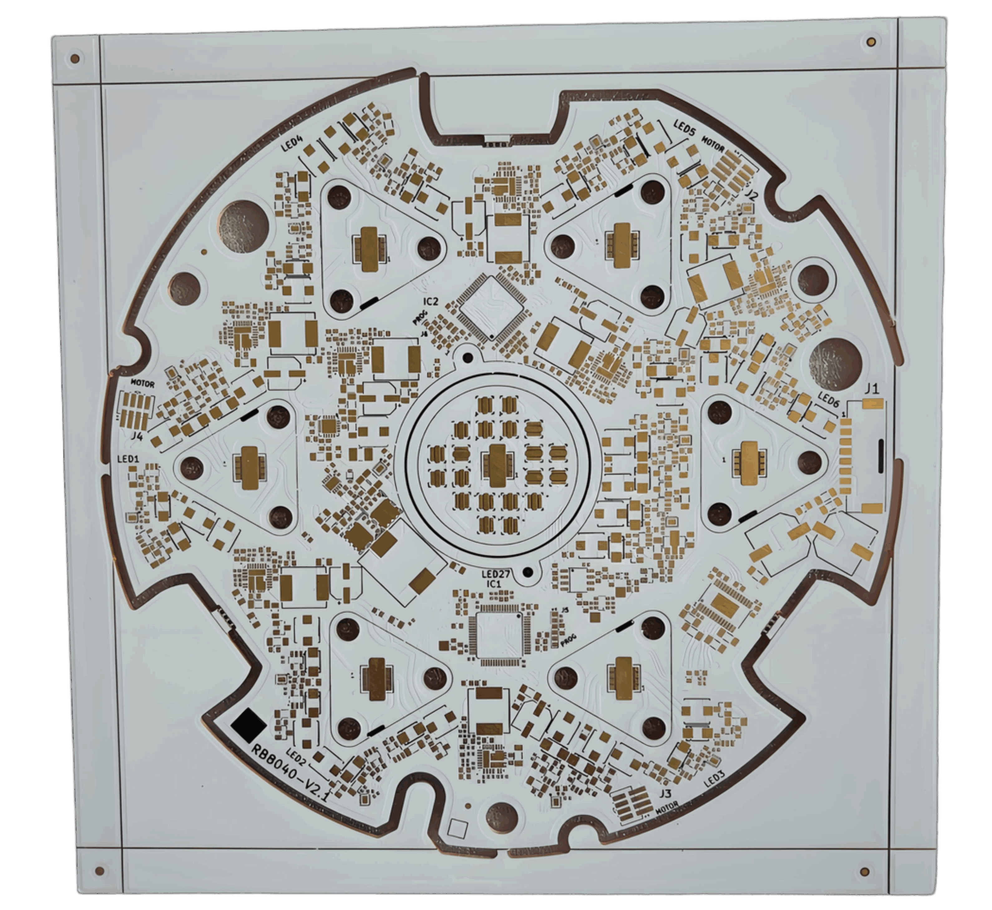 圆形铜基LED光源PCB板